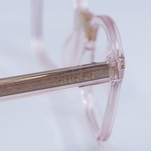 Gucci GG0184O 013 Eyeglasses Transparent Pink 50mm Square Frame - Picture 6 of 12